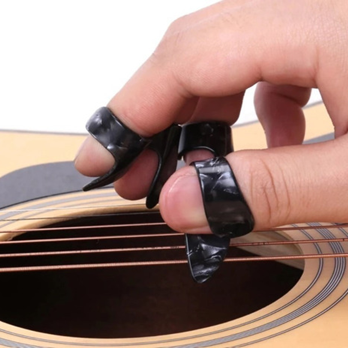 Protectores Dedos Guitarra Tipo Uñeta 4 En Uno Santiago 15