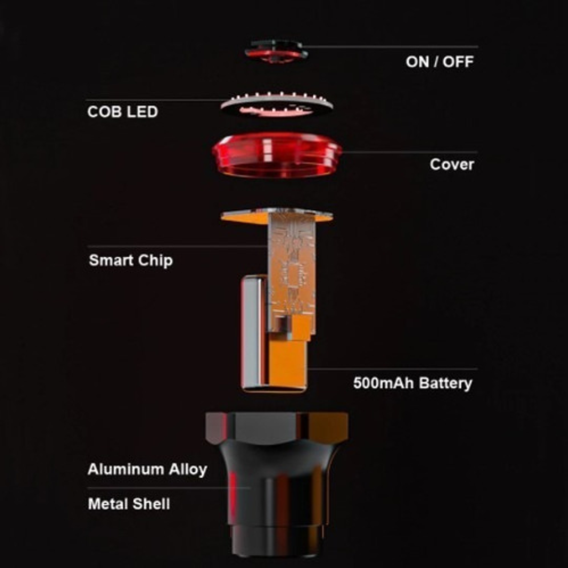 Luz Led Freno Inteligente Bicicleta Super One La Mejor Stgo 3