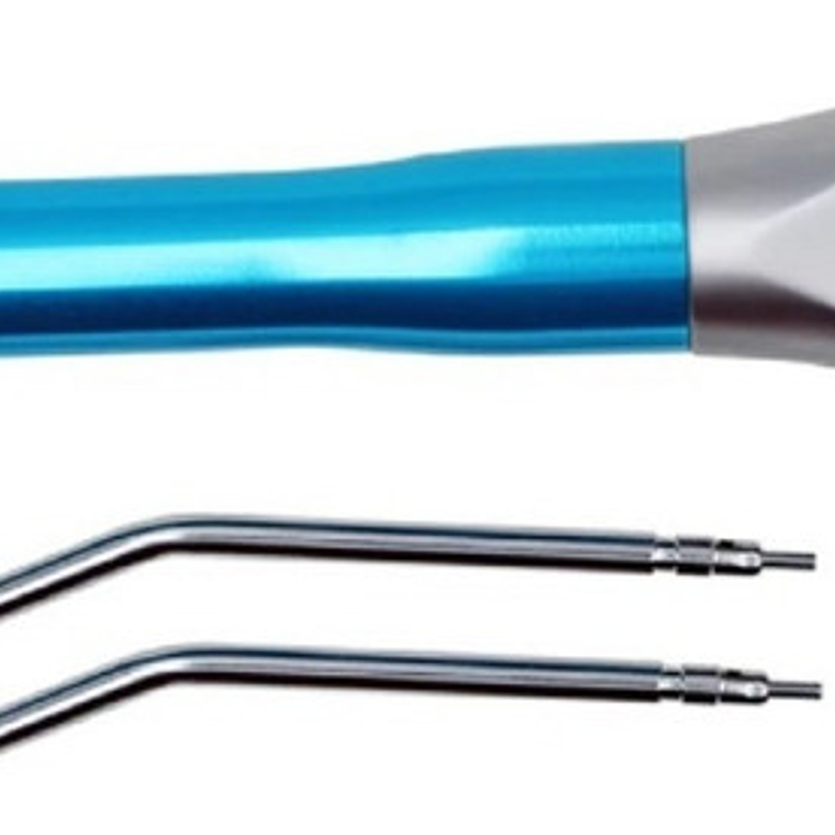 Jeringa Triple Dental Color Azul 2 Puntas En Caja Santiago  6