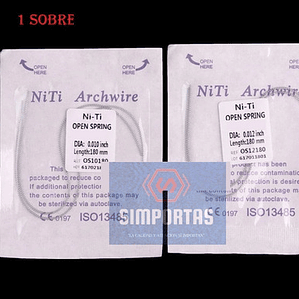 Resorte Abierto Ortodoncia (open Spring) Medidas Sobre Stgo.