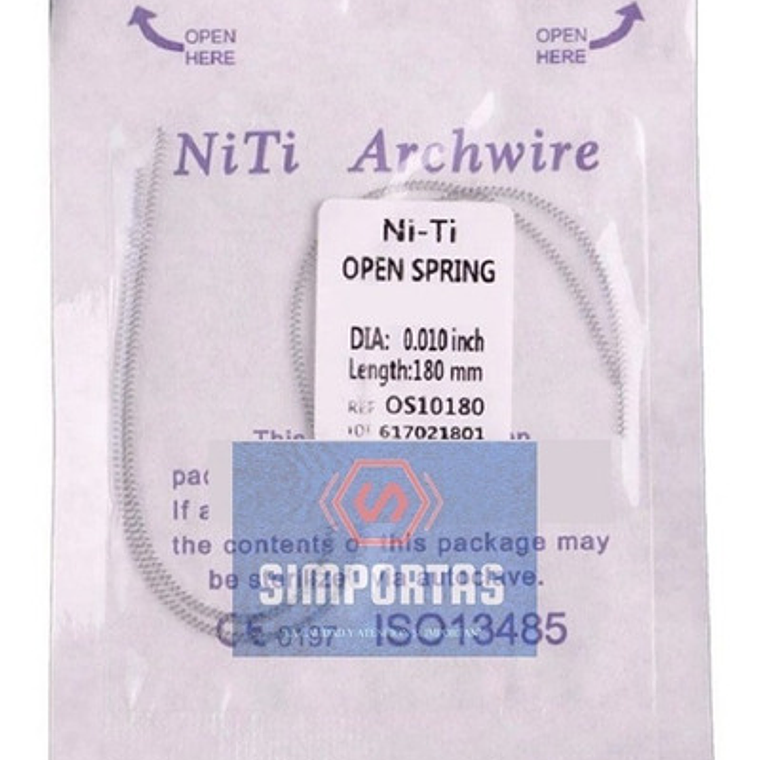 Resorte Abierto Ortodoncia (open Spring) Medidas Sobre Stgo. 3