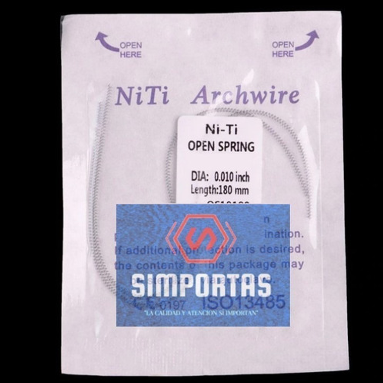 Resorte Abierto Ortodoncia (open Spring) Medidas Sobre Stgo. 4