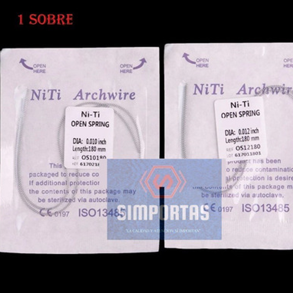 Resorte Abierto Ortodoncia (open Spring) Medidas Sobre Stgo. 6