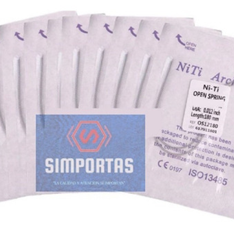 Resorte Abierto Ortodoncia (open Spring) Medidas Sobre Stgo. 8