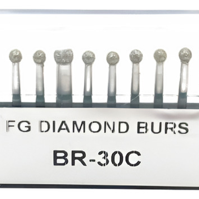 Fresas Redondas Piedras Diamante Odontología Br-30c Set 10u 2
