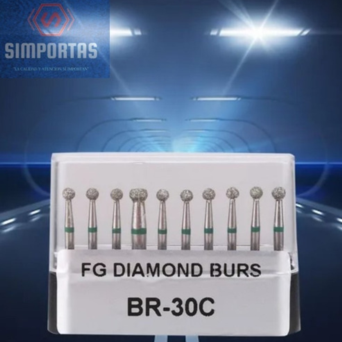 Fresas Redondas Piedras Diamante Odontología Br-30c Set 10u 3