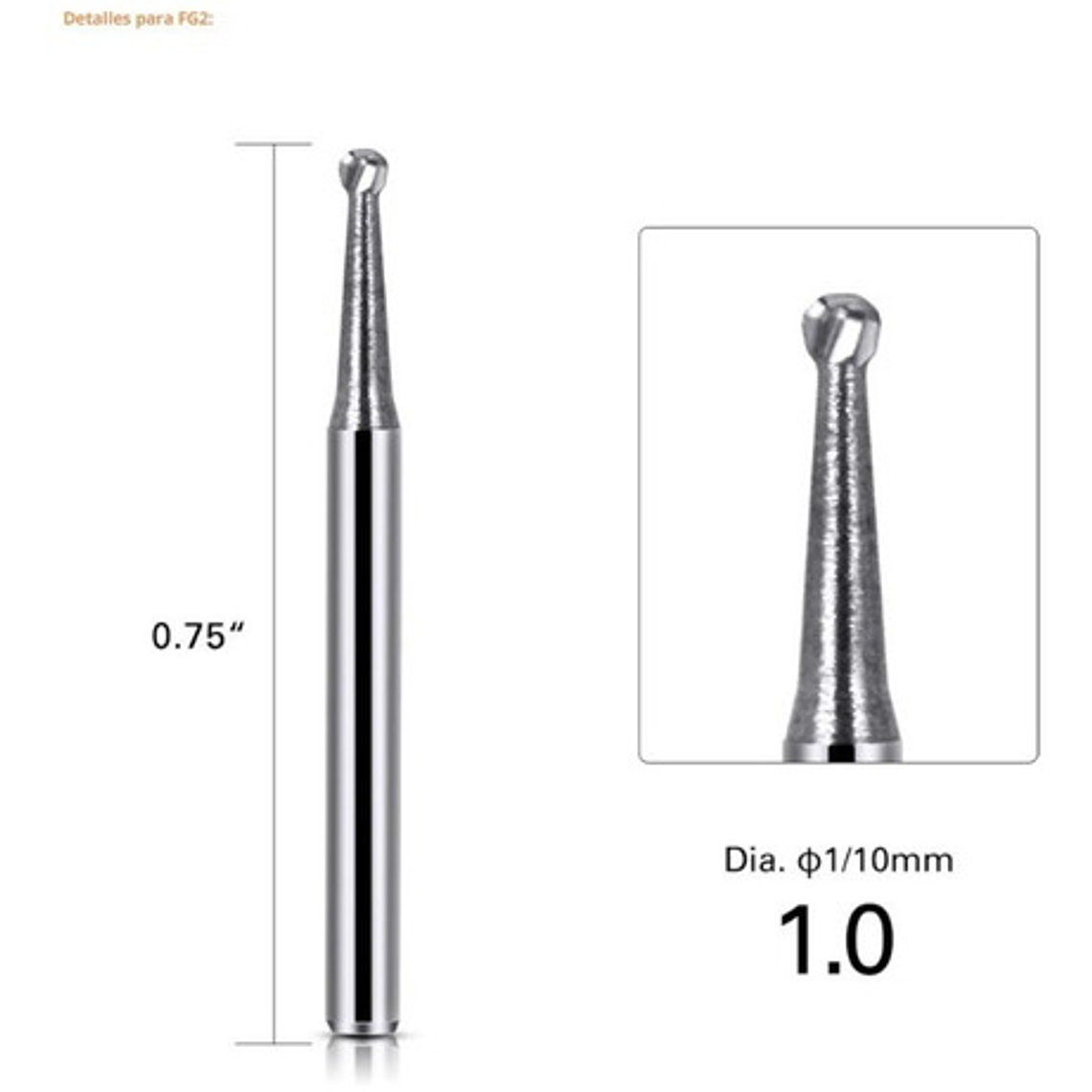 Fresas Carbide Alta Velocidad Odontología Set 5u Santiago 2