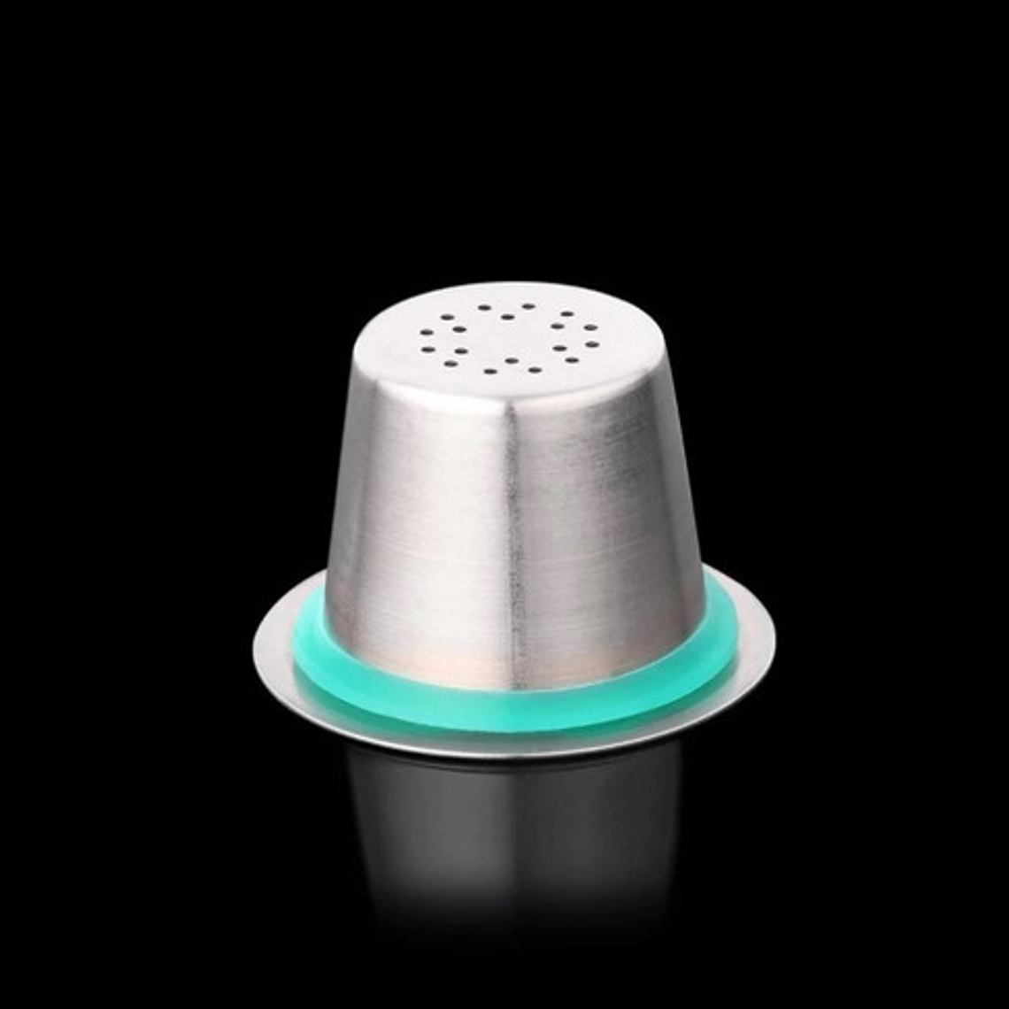 Cápsula Reutilizable Acero Para Nespresso + 10 Tapitas Pegat 2