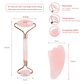 Rodillo Facial Jade Cuarzo Rosa Masajeador Estuche Deluxe - Miniatura 8