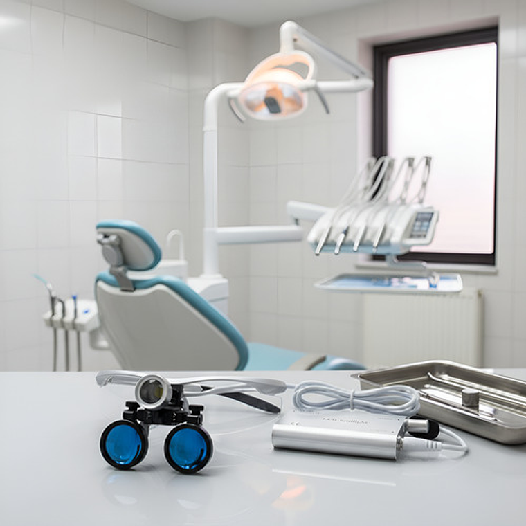 Lupas Binoculares Quirúrgicas 3.5 X 420 Luz Led Santiago 2