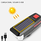 Luz Led Solar Recargable Para Bicicleta Con Bocina Stgo. - Miniatura 2