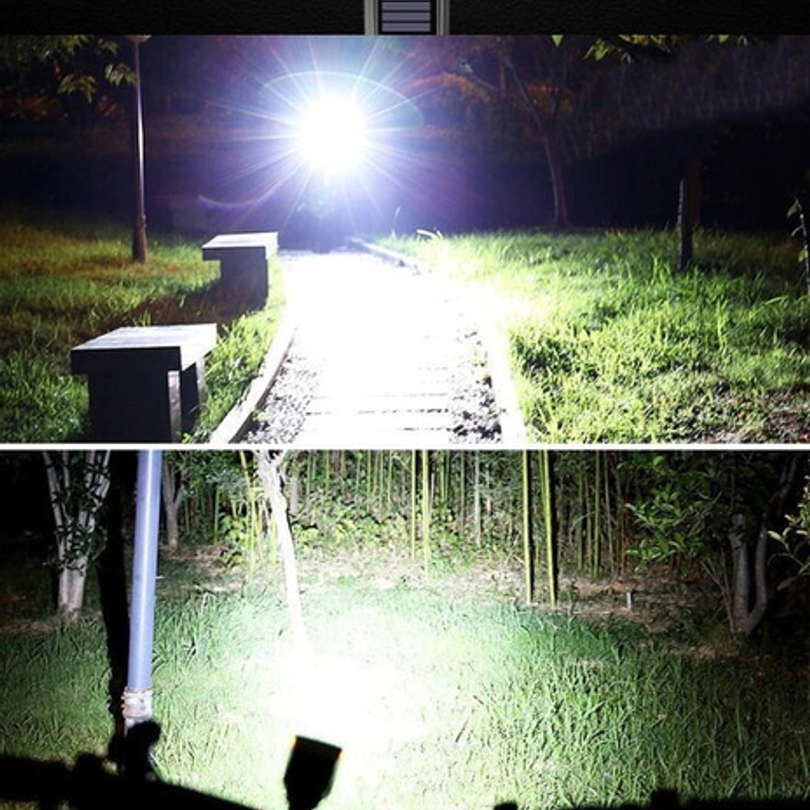 Luz Led Solar Recargable Para Bicicleta Con Bocina Stgo. 3