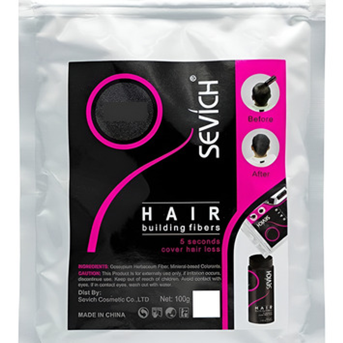 Toppik Recarga Pelo Polvo 100g No Nano Hair Fibras Santiago 13