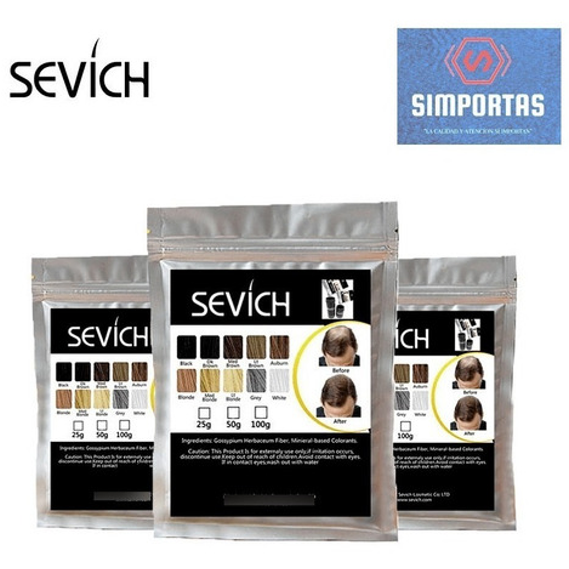 Toppik Recarga Pelo Polvo 100g No Nano Hair Fibras Santiago 16