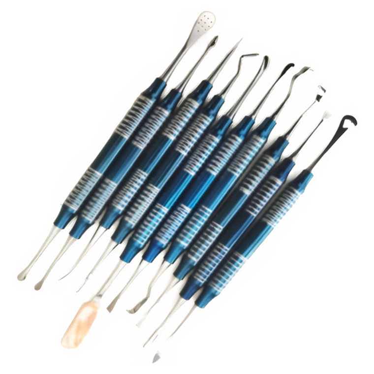 Elevadores De Seno Maxilar Set Azul 10 Piezas Calidad Stgo. 1