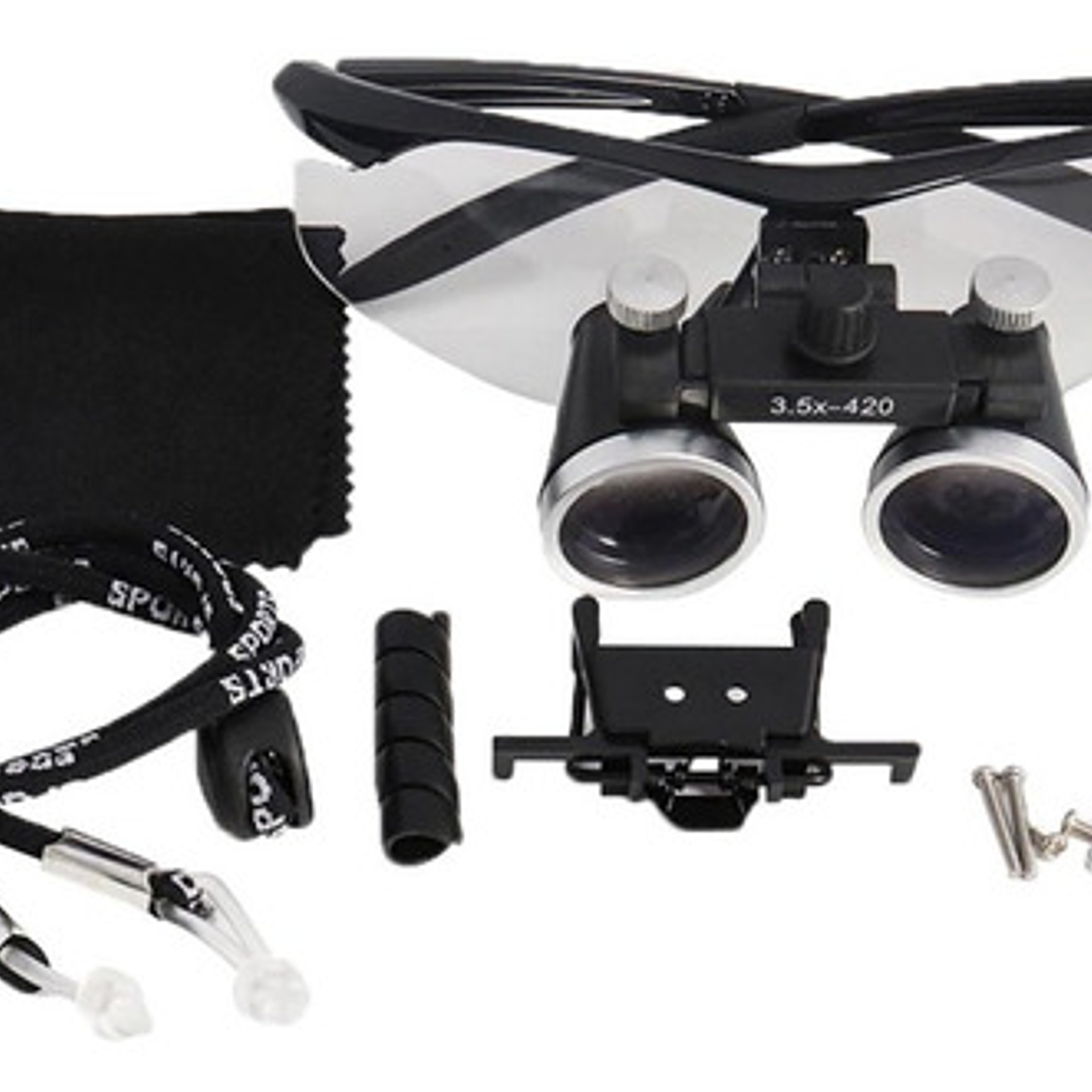 Lupas Binoculares Quirúrgicas 2.5 X 420 Luz Led Maletín Stgo 7