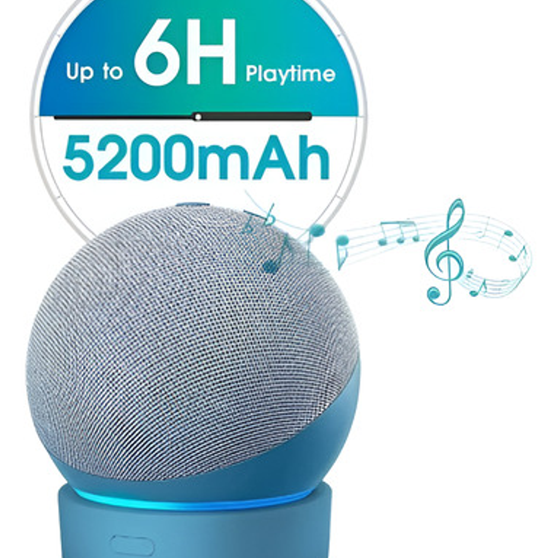Base Inalámbrica Recargable Compatible Con Echo Dot 4ta. G. 10