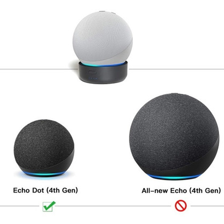 Base Inalámbrica Recargable Compatible Con Echo Dot 4ta. G. 17