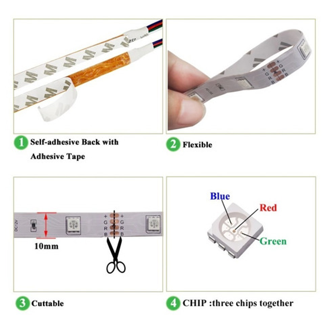 Cinta Luces Led Único 20mts Rgb 5050 Wifi Alexa Música Stgo. 9