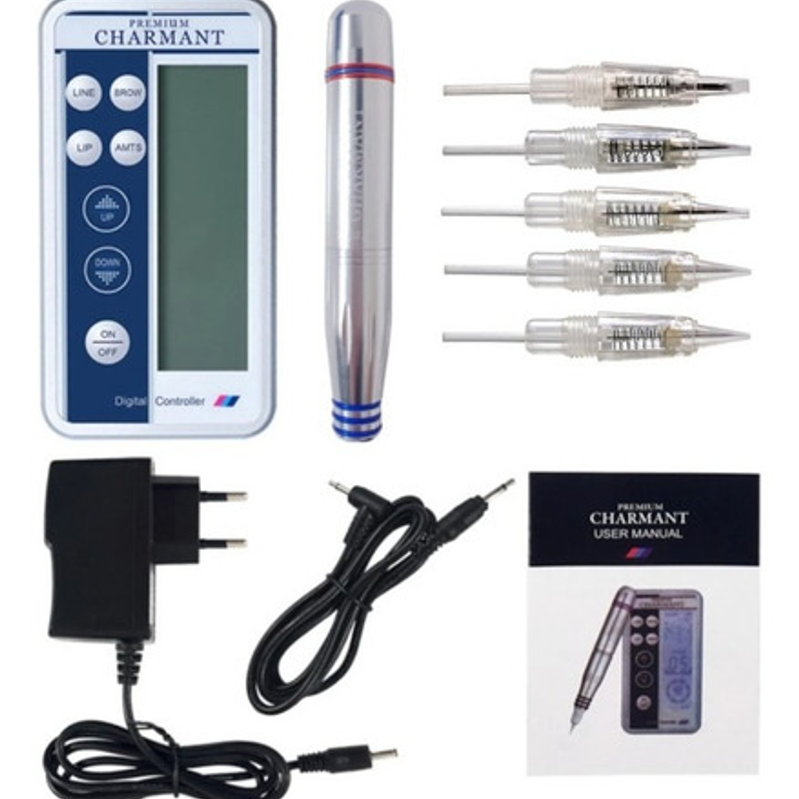  Dermografo Charmant Premium Microblading + 6 Repuestos 1pin 7