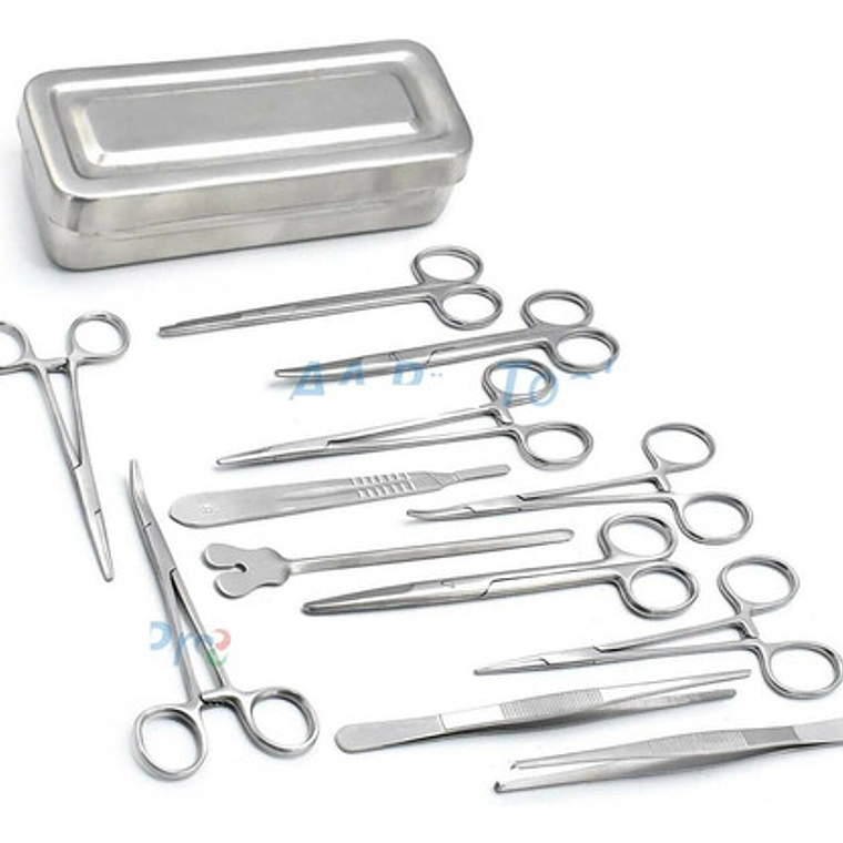 Set Quirúrgico Caja Acero Con 13 Instrumentos Cirugía Menor 4