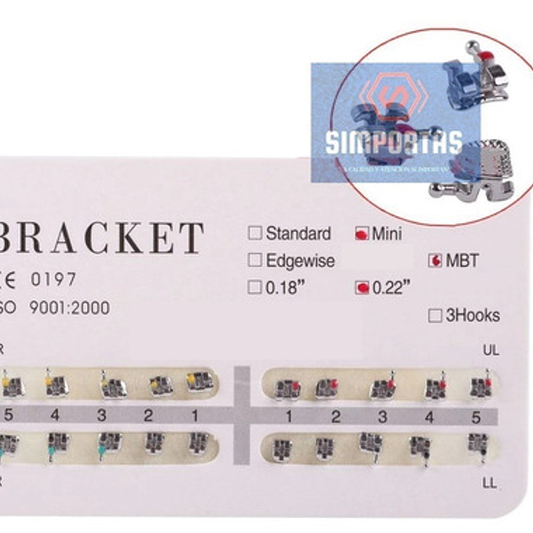 Brackets Ortodoncia Metálicos Roth Mtb 0.22 Azdent Santiago 11
