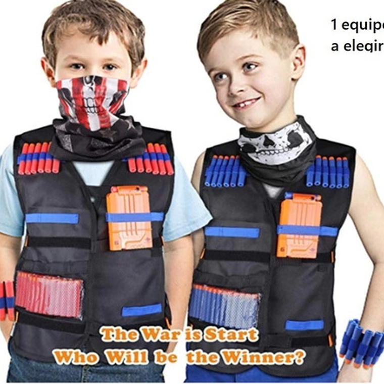 Chaleco Táctico Para Pistola Nerf Nstrike Elite Con Dardos  11