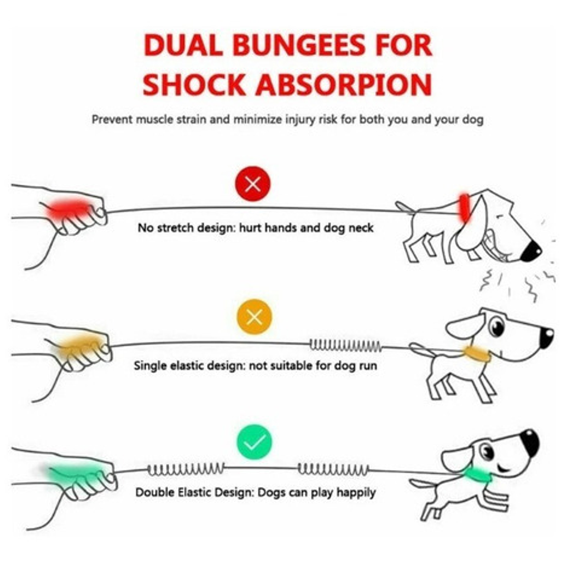 Cinturón Correa Resistente Correr Con Tu Perro Doble Gancho  8