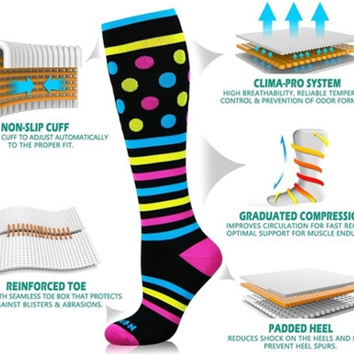 Medias Compresivas Calcetas Diseño Calidad Santiago 4