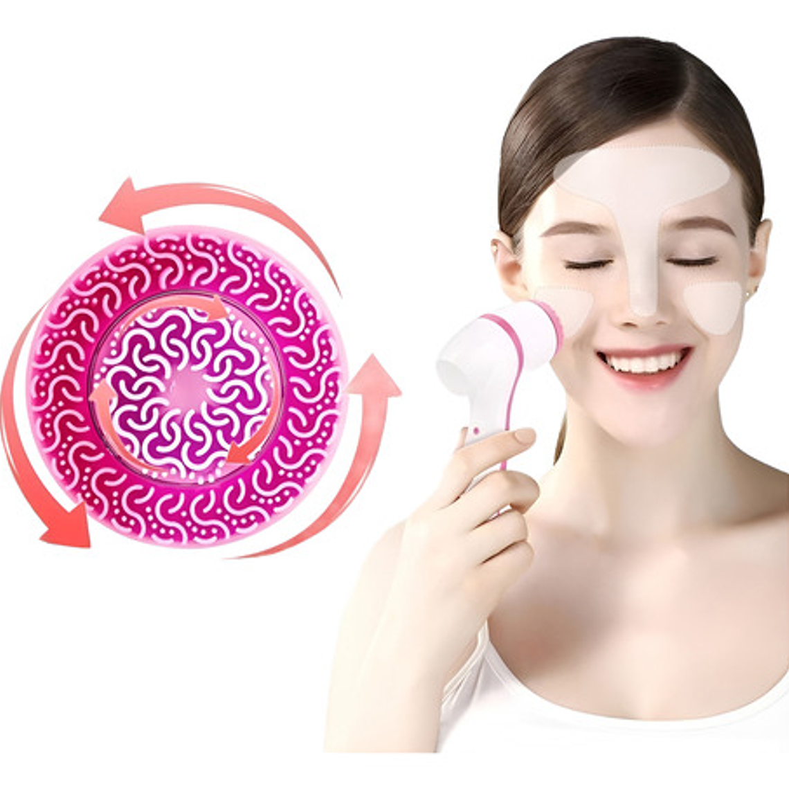 Cepillo Spa Facial Limpieza Recargable Giratorio El Mejor  1