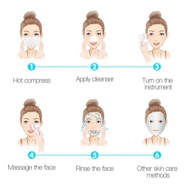 Cepillo Spa Facial Limpieza Recargable Giratorio El Mejor  7