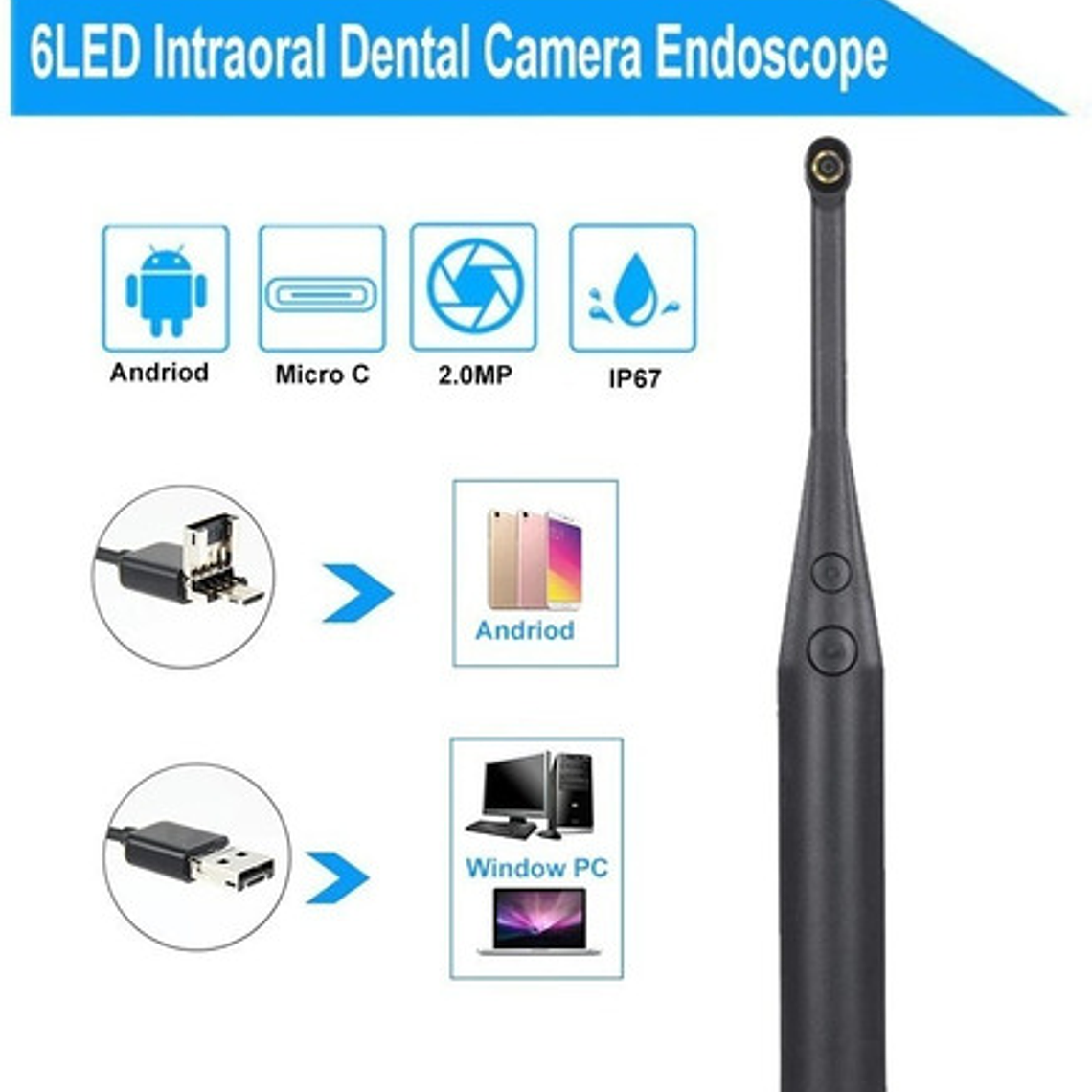 Cámara Intraoral Usb Led Celular Y Pc Calidad Santiago 6