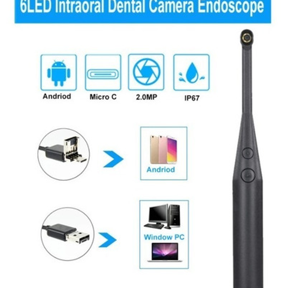 Cámara Intraoral Usb Led Celular Y Pc Calidad Santiago 8