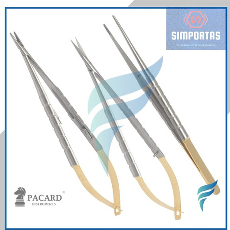 Kit Quirúrgico 3 Piezas Castroviejo Pinza Tijeras 18cm Stgo. 3