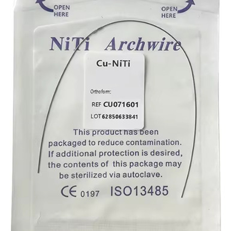 Arco Ortodoncia Cobre Niti Redondo Único Santiago 2