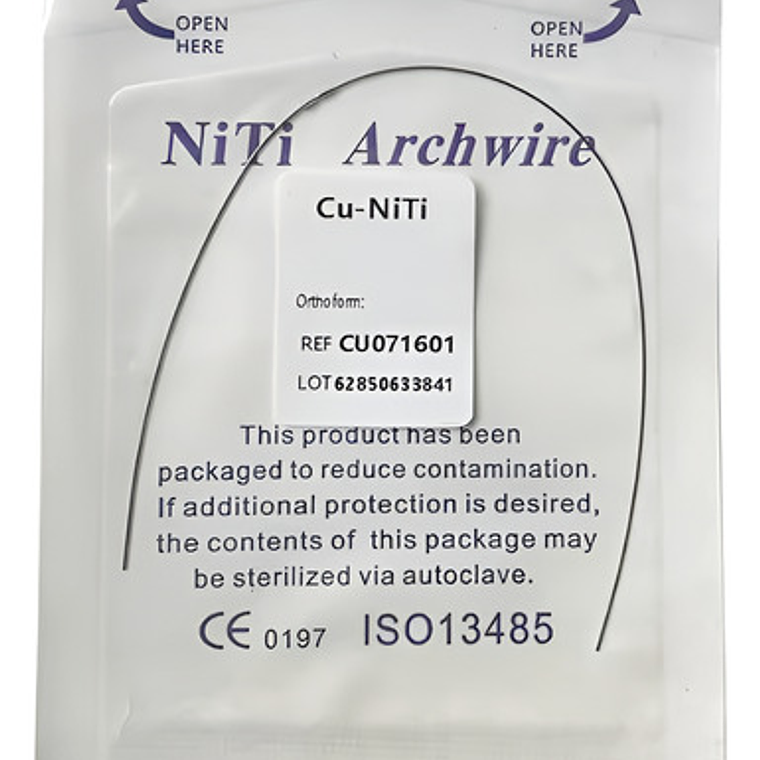 Arco Ortodoncia Cobre Niti Redondo Único Santiago 3