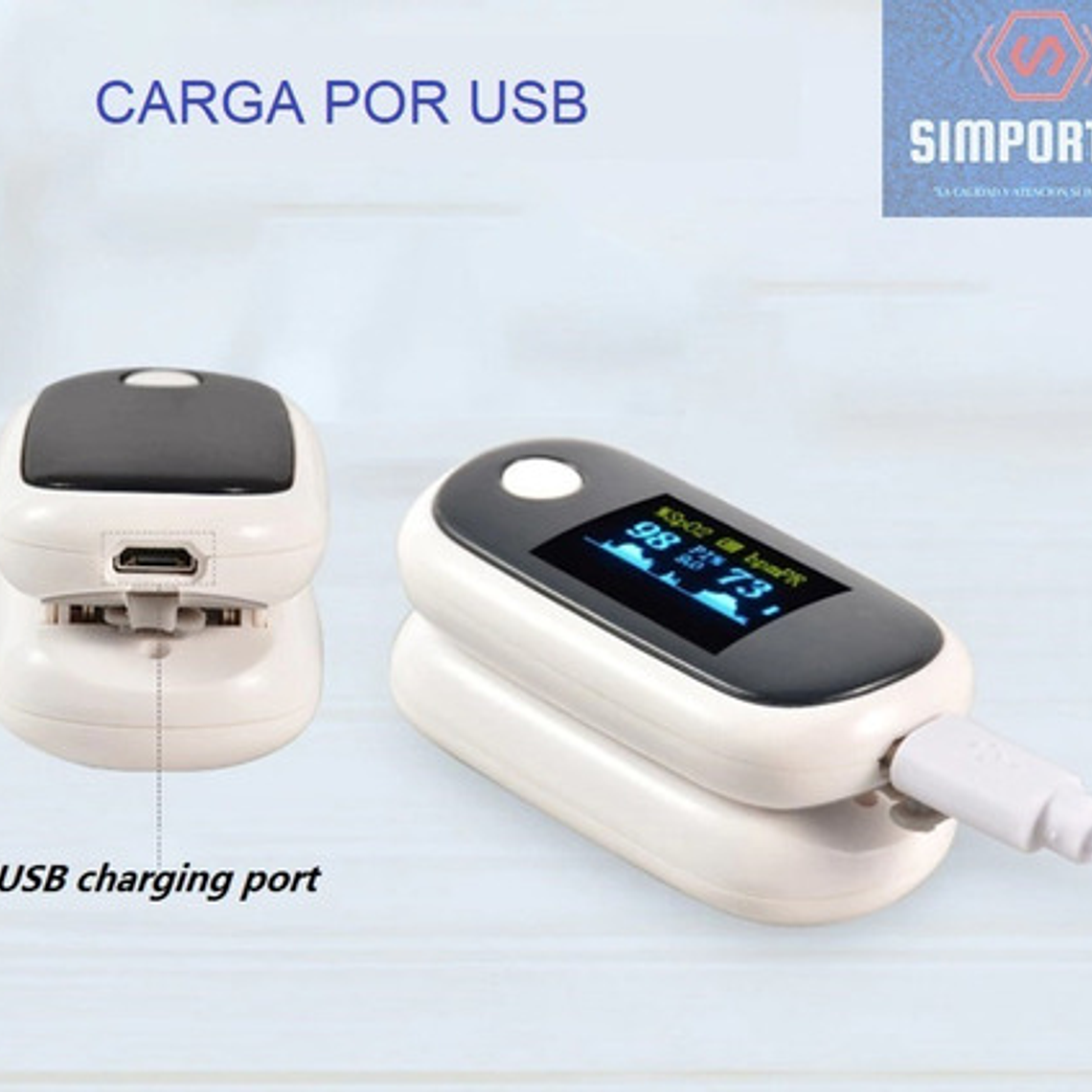 Oximetro Pulso Usb Saturómetro Recargable Calidad Santiago 2