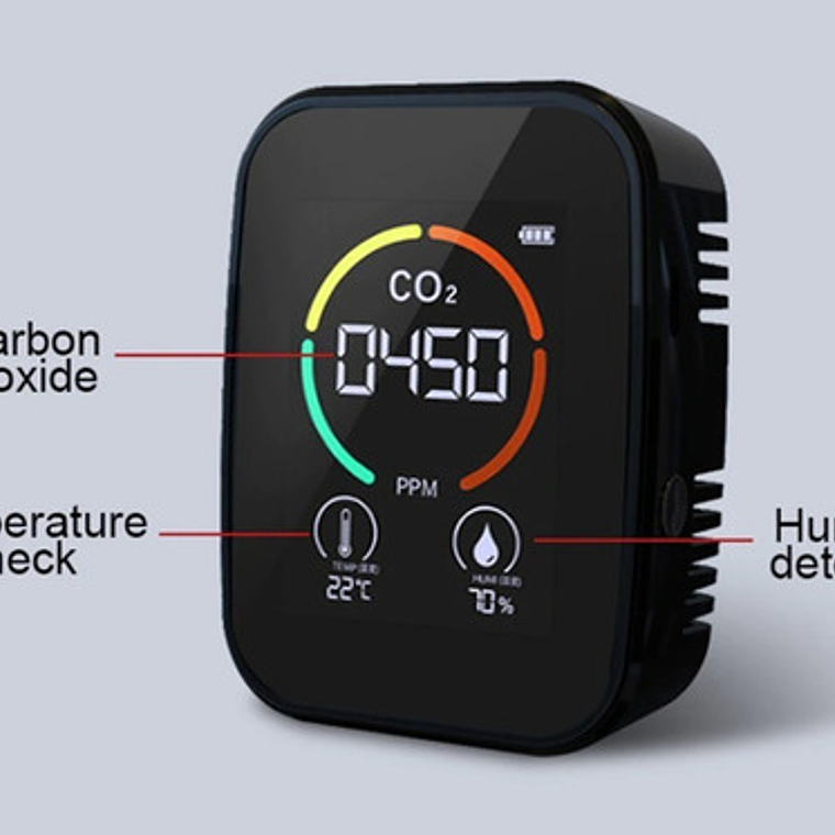 Detector Portátil Co2 Medidor Dióxido De Carbono Aire Stgo. 3