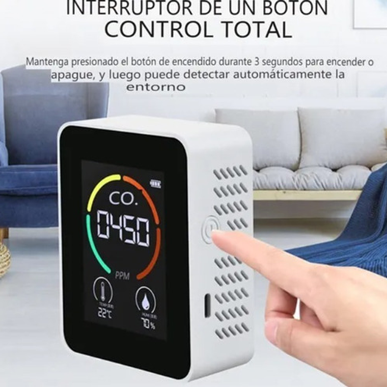 Detector Portátil Co2 Medidor Dióxido De Carbono Aire Stgo. 10
