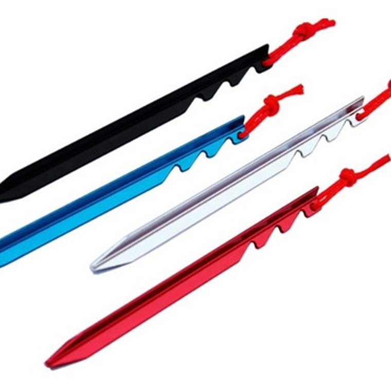 Estacas De Aluminio Para Carpa Metalizadas 6 Uds. Stgo. 4