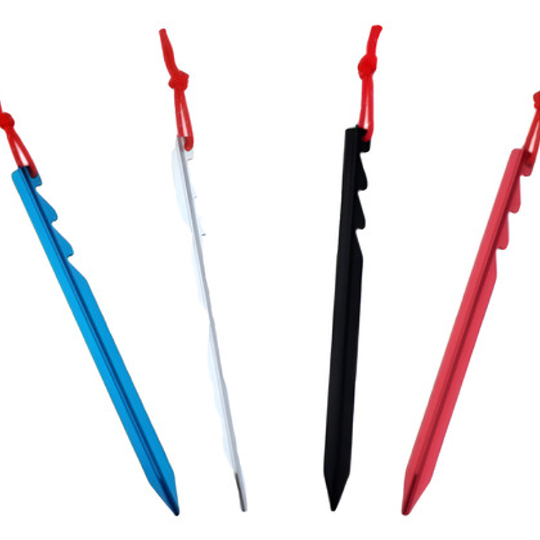 Estacas De Aluminio Para Carpa Metalizadas 6 Uds. Stgo. 8