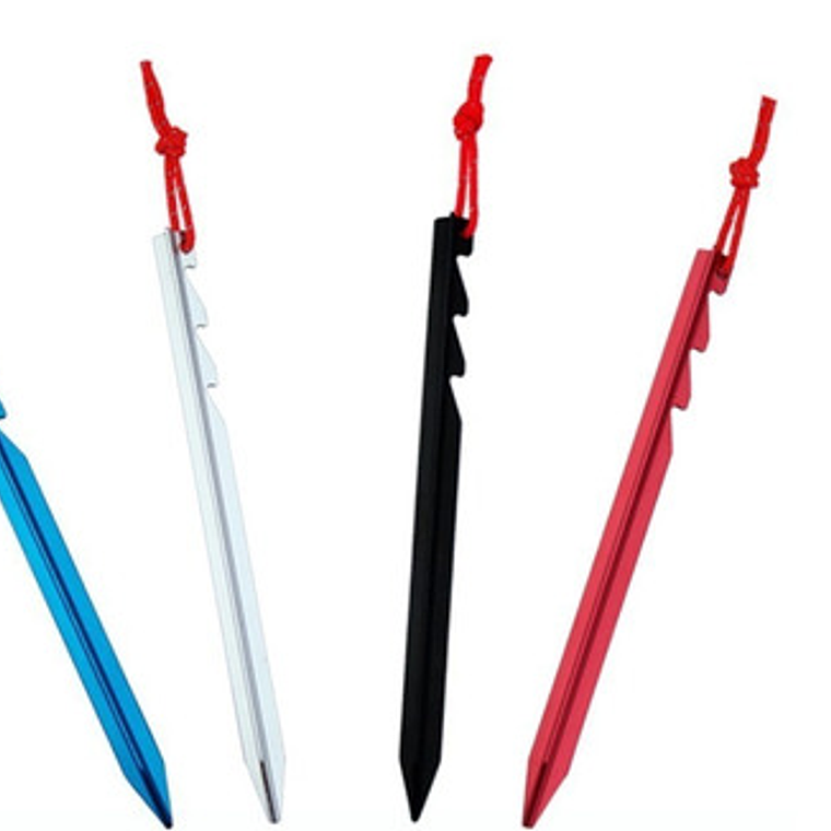 Estacas De Aluminio Para Carpa Metalizadas 6 Uds. Stgo. 27