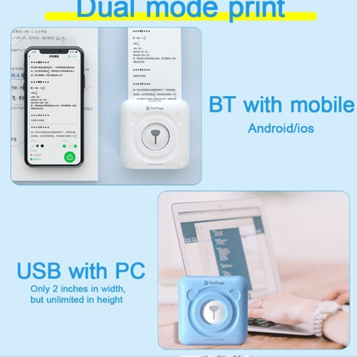 Mini Impresora Térmica Peripage Bt Portátil Goojprt Santiago 4