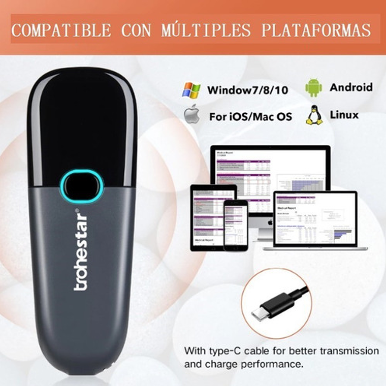 Lector Código Barras Portátil Trothestar El Mejor Del Sitio 5