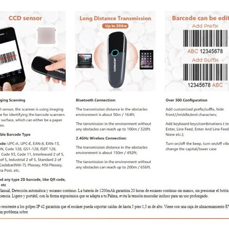 Lector Código Barras Portátil Trothestar El Mejor Del Sitio 9