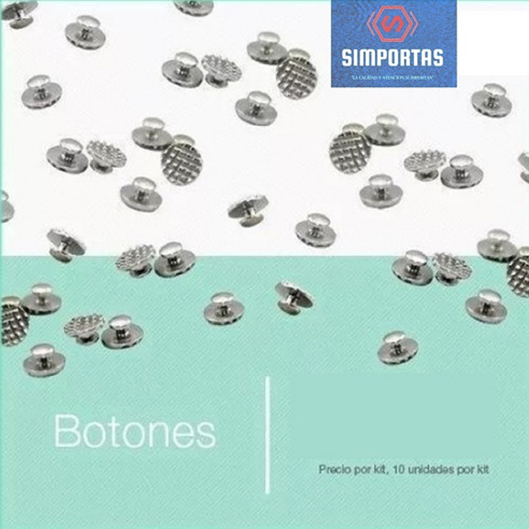 Botones Ortodocia Linguales Bolsita 10u Santiago 2