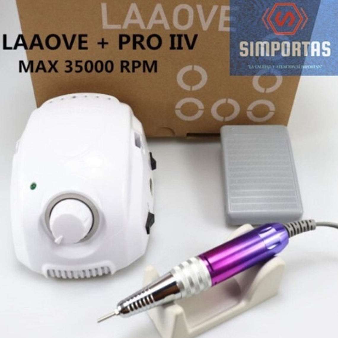 Micromotor Eléctrico Profesional Portátil Original Morado  2