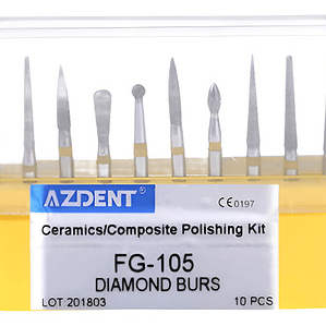 Fresas Piedras De Diamante Odontología Set Pulido Fino 10u