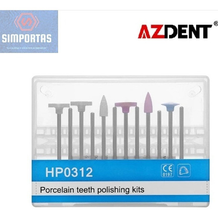 Pulidor De Cerámica Y Porcelana Dental Set De 12u Santiago 3