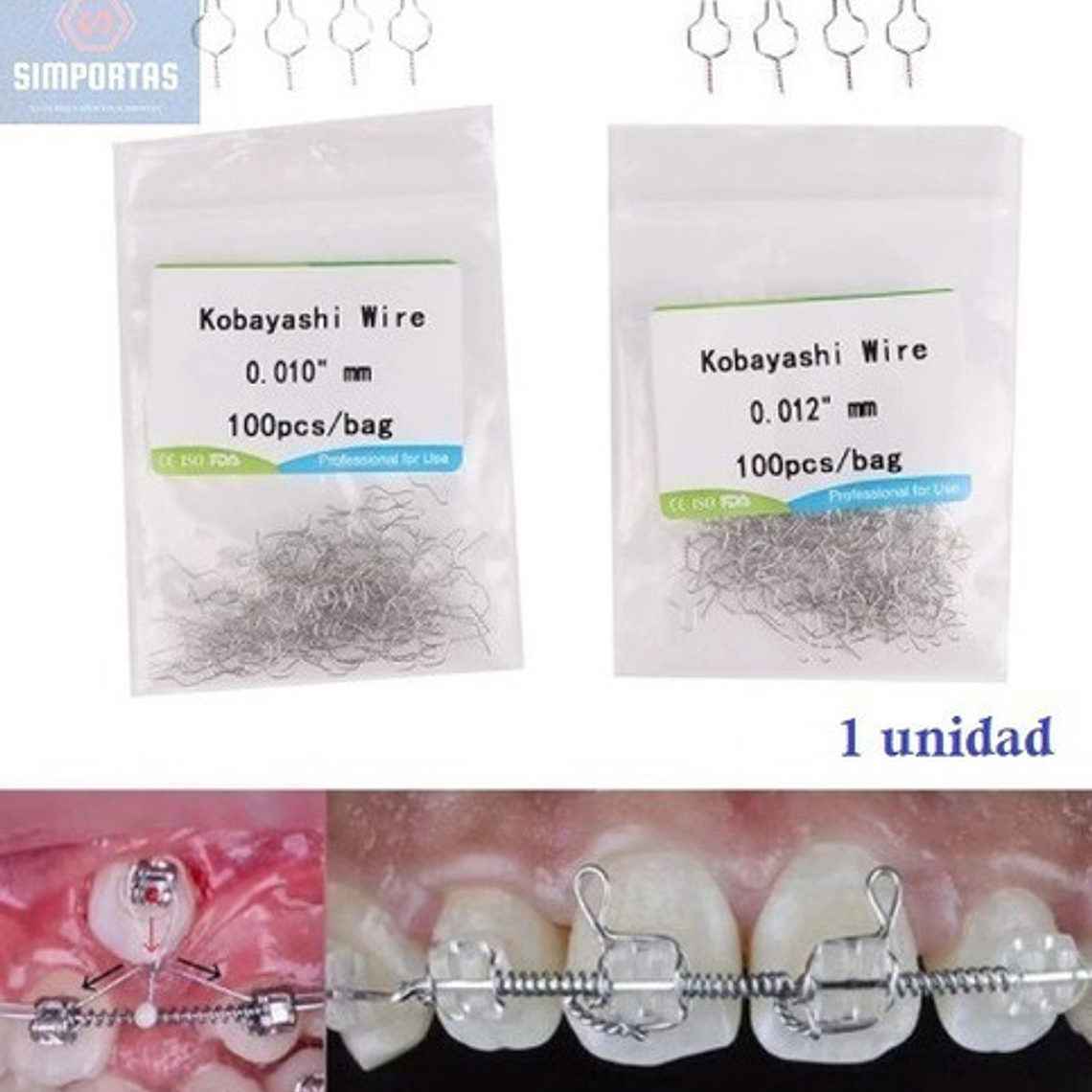 Ligadura Metálica De Ortodoncia X 100u Medidas Santiago 1